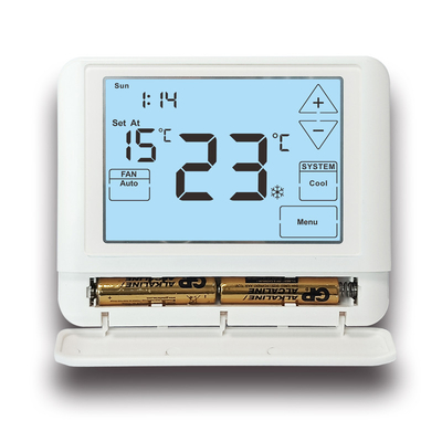 AC Smart Home Thermostat Programmable 24V  Battery Power Supply