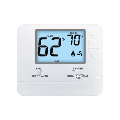 Non-programmable Riseem Blue Backlight Single Stage 24V HVAC Home Thermostat For Household Square Shape