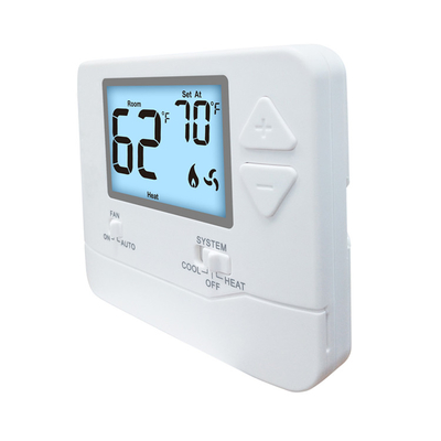 Non-programmable Riseem Blue Backlight Single Stage 24V HVAC Home Thermostat For Household Square Shape