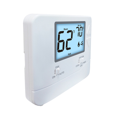 Non-programmable Riseem Blue Backlight Single Stage 24V HVAC Home Thermostat For Household Square Shape
