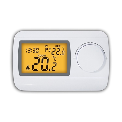 Riseem Smart Wired Room Programmable Thermostat For Gas Boiler 5-35℃ LCD Digital Display