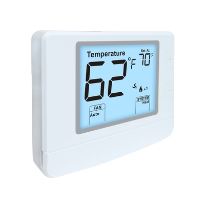 Riseem ABS 24V Digital Temperature Control Room Thermostat 2 Heat 2 Cool Non Programmable Thermostat STN1220