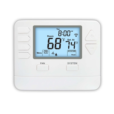 Riseem Air Conditioner Smart WIFI Digital Programmable Alexa Home Thermostat HVAC STN705W 24V White ABS