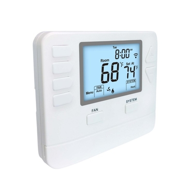 Riseem Air Conditioner Smart WIFI Digital Programmable Alexa Home Thermostat HVAC STN705W 24V White ABS