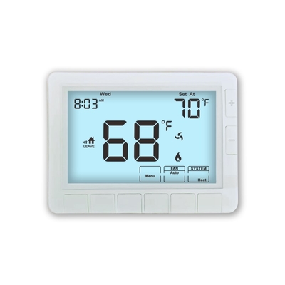 Riseem New Battery White 24V LCD Programmable Electronic Air Conditioner 1 Heat 1 Cool Thermostat For HVAC System