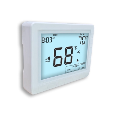 Riseem New Battery White 24V LCD Programmable Electronic Air Conditioner 1 Heat 1 Cool Thermostat For HVAC System