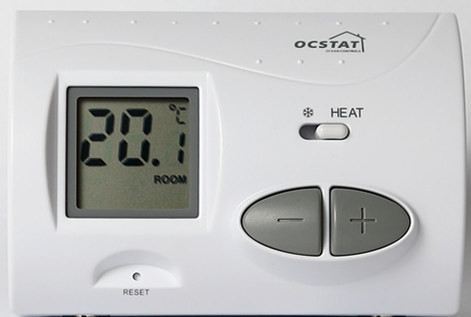 Riseem White Color Temperature Controller Digital Heating Adjustable Room Themostat with Battery