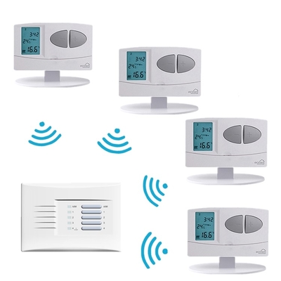 Weekly Programmable Water Heating Wireless Room Riseem Thermostat With Digital LCD Display