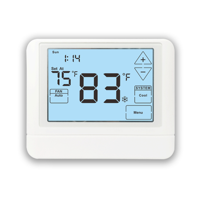 White Digital Display Style 7 Day Programmable Thermostat NTC Sensor