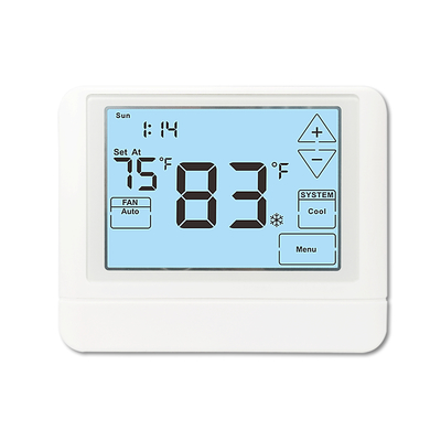 White Digital Display Style 7 Day Programmable Thermostat NTC Sensor