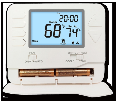 Blue Backlight Digital Thermometer Controller Wall Mount Installation User-friendly Temperature Management