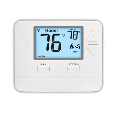 Wall Mount Non Programmable Thermostat With High Temperature Control And Push Button User Interface