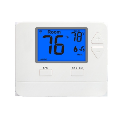 Wall Mount Non Programmable Thermostat With High Temperature Control And Push Button User Interface