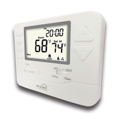 24V Digital 2 Heat / 1 Cool Room Heat Pump Thermostat With  Dual Powered