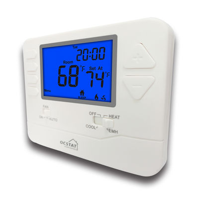 24V Digital 2 Heat / 1 Cool Room Heat Pump Thermostat With  Dual Powered
