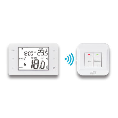 230V 6A ST27RF Programmable Wireless  Room Thermostat For Water Heating