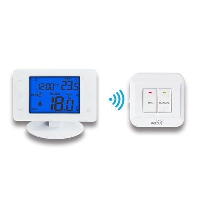 230V 6A ST27RF Programmable Wireless  Room Thermostat For Water Heating