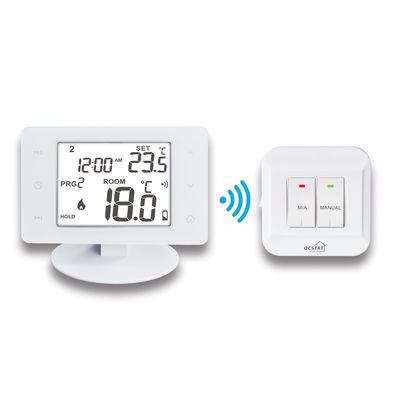 230V 6A ST27RF Programmable Wireless  Room Thermostat For Water Heating