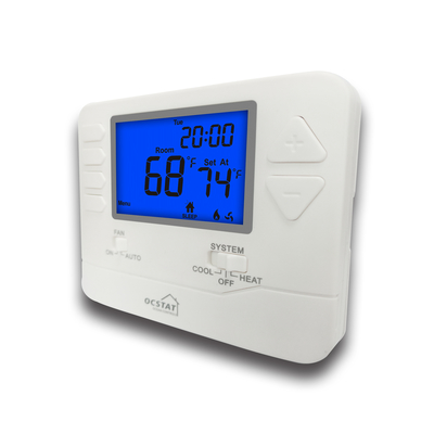 OCSTAT 24V Wired Programmable Thermostat for Heating / Cooling STN705