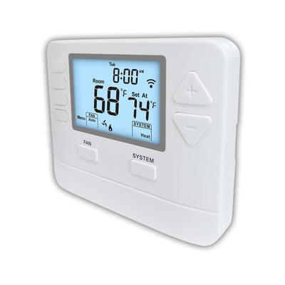 Accurate Control Mode HVAC Thermostat for Heating And Cooling Display Accuracy ±1℉ under 68℉ Power Supply 24VAC Or Battery