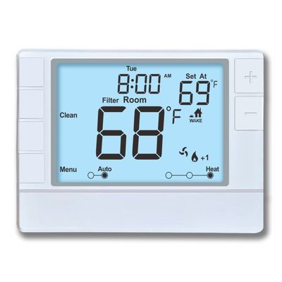 Coiiwsei Thermostat 7 Day Electronic Room Thermostat Mode Switch HEAT/OFF/COOL Lcd Display White