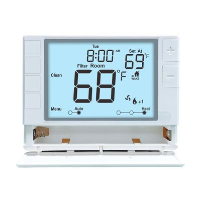 Coiiwsei Hotel and House Indoor Efficiency Electronic Room Thermostat with Lcd Display in White/Blue