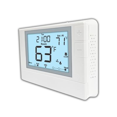 Coiiwsei Hotel and House Indoor Efficiency Electronic Room Thermostat with Lcd Display in White/Blue