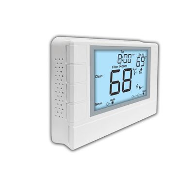 Coiiwsei Hotel and House Indoor Efficiency Electronic Room Thermostat with Lcd Display in White/Blue