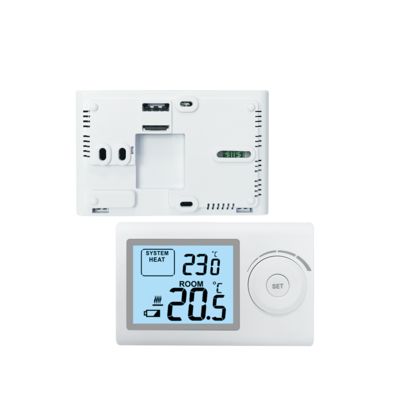 Powerful White Color Boiler Room Thermostat with 10A Amp and 230V or Battery Power Supply