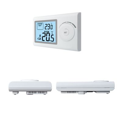 Powerful White Color Boiler Room Thermostat with 10A Amp and 230V or Battery Power Supply