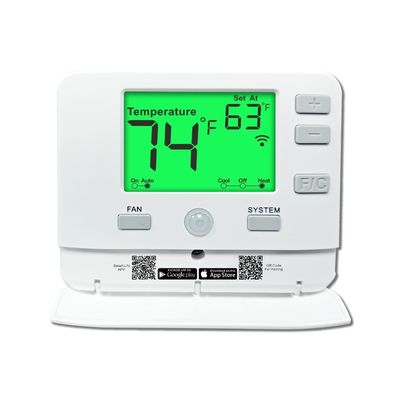 2H/1C Heat Pump W/o Auxiliary Or Emergency Heat Wireless Room PTAC PIR Thermostat Temperature Control Power supply 2*AAA Battery