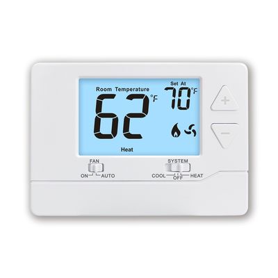Riseem Non-Programmable Adjustable 1 Heat 1 Cool Thermostat For 1H/1C Heat Pump Without Auxiliary Or Emergency Heat