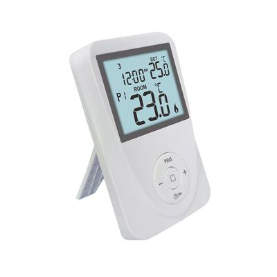 Anti flammable PC ABS Wireless 7 Day Boiler Thermostat 230V Load Rating suitable for commercial property managers seeking HVAC control devices