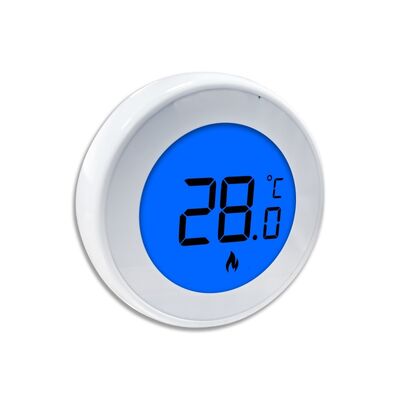 Blue Backlight Color Boiler Room Non-programamble Thermostat White Color NTC Sensor Type Temperature Regulation Solution for Heating Applications