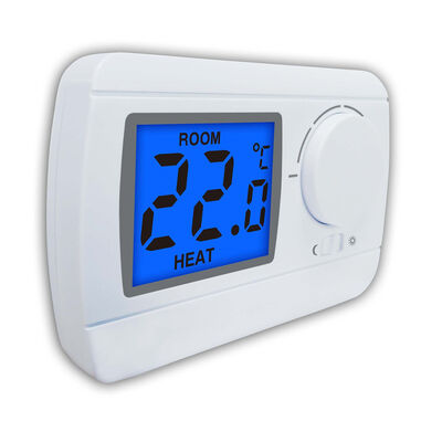 Switchable Voltage 24-230V RF Room Non-programmable Thermostat Wall-mounted ABS Material Providing Wireless Communication and Easy Setup