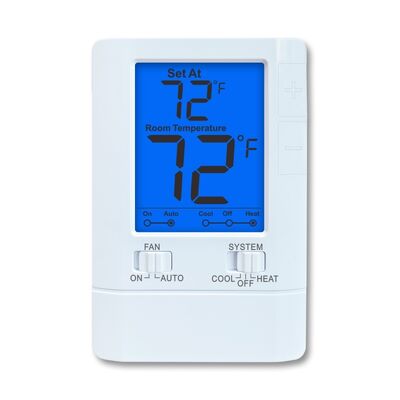 HEAT Mode Wired Room 1 Heat 1 Cool Thermostat For PTAC Units Providing 1H1C Heat Pump Operation Without Auxiliary Or Emergency Heat Options