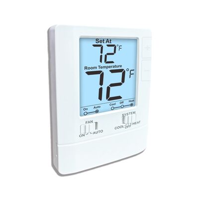 24V Air Conditioning Single Stage Wired Room Thermostat Featuring System Operation Mode OFF And Physical Dimensions 86mm W 125mm H 27mm D Suitable For HVAC Systems