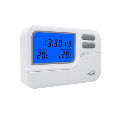 Temperature Ranges 0°C To 35°C In 0.1°C Increments 7 Day Programmable RF Boiler Thermostat Featuring System Operation Mode OFF Ideal For HVAC Systems