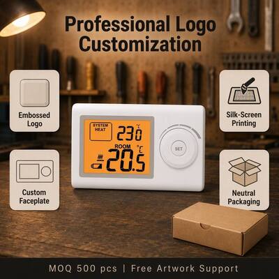Riseem Temperature Control Room Heating Thermostat , Digital House Thermostat White Color