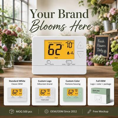24V or Battery-operated Conventional Adjustable Thermostat Non-programmable Heating and Cooling Air Conditioner Temperature Controller