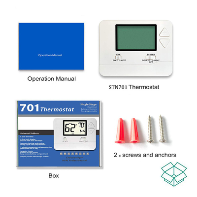 Indoor 24 Volt Non Programmable Thermostat 4.5 SQ Inch Display