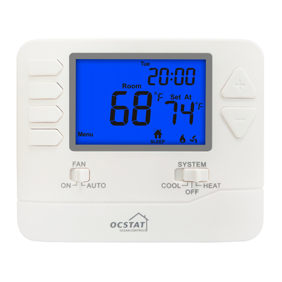 Riseem Adjustable Digital Room Thermostat With 5/1/1 Programmable Single Stage Room Water Floor Heating Thermostat