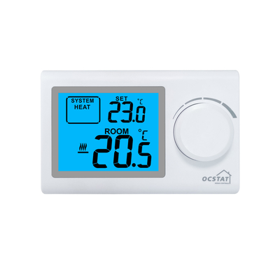 Riseem White LCD Ocstat Digital Boiler Non - Programmable Thermostat With One Year Warranty