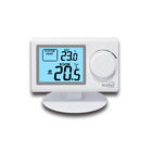 Large LCD Screen White Color Wireless Digital Room Thermostat With NTC Sensor