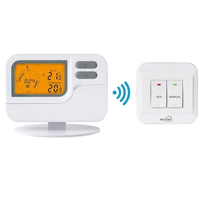 Riseem Heating White Remote Control Heating Thermostat Wireless Seven Days Programmable