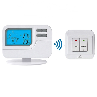 Riseem Heating White Remote Control Heating Thermostat Wireless Seven Days Programmable