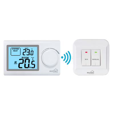 Riseem Wireless LCD Display Electronic Room Non-programmable Thermostat For Indoor 230VAC 50HZ
