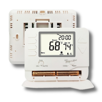 White Color Household Multi Stage Heat Pump Thermostat With CE  RoHS Standard