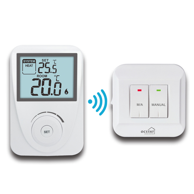 Riseem 230V Wireless Digital HVAC RF Room Thermostat Temperature Controller For  Boiler