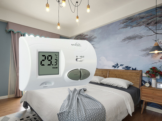Riseem White Color Household Non Programmable Thermostat For Heating And Cooling